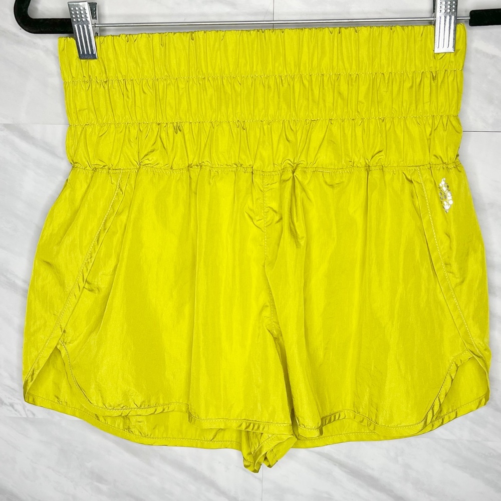 Free People Movement Yellow Shorts Medium